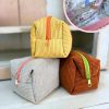 Trousse size piccola - grigia, marrone e gialla