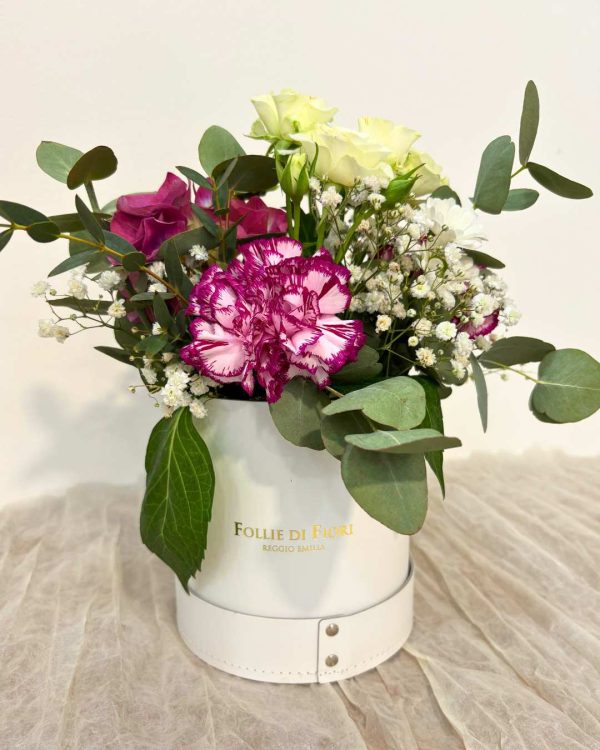 Box fiorita vaso bianco